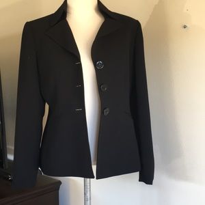jacket black lined size 8 petite